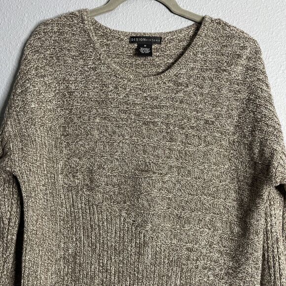 Design History Womens Brown Ribbed Knit Asymmetrical Sweater Size M Asymmetrical - Picture 2 of 7